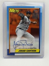 2025 Topps Update Johan Santana 1990 35th Anniversary Autograph Orange /25