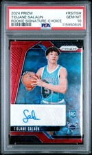2024 Panini Prizm Rookie Signatures Tidjane Salaun RC Red Choice Auto PSA 10