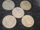 1924 Liberty Peace Silver Dollars - Lot of 5 - FREE SHIPPING!