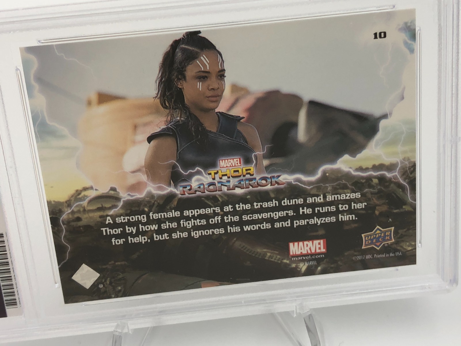 TESSA THOMPSON AUTO card THOR RAGNAROK VALKYRIE Signed MARVEL PSA GEM MINT 10 view 4