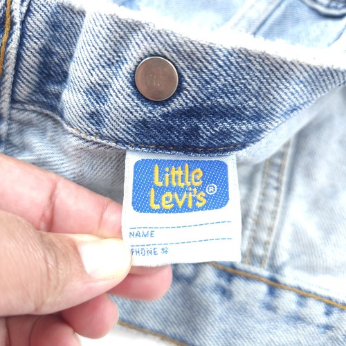 Vtg Little Levis Jacket Kids 6 Small Orange Tab Light Wash Made In USA 90s 74027 - Picture 14 of 23