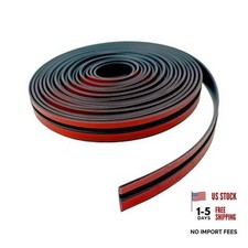 19.7FT Universal T-Shape Car Windshield Weather Stripping - Black-14MM 19.7FT