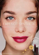 BURT'S BEES magazine AD #08 RARE 2017 PRETTY FACE