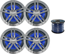 2 X 180W 6.5" Water-Resistant Loudspeakers Charcoal  2 Pairs , Audio Marine G