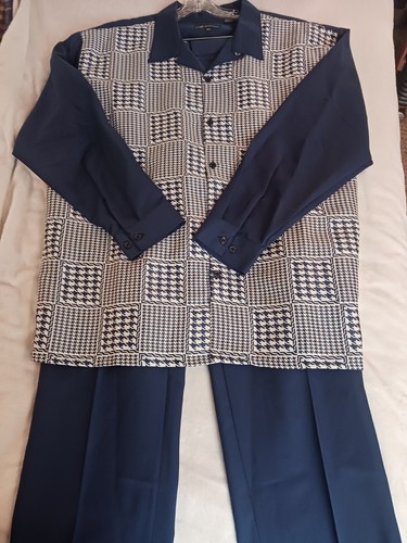 Montique Mens Matching Shirt 3XL/pants 44 Walking Suit New W Tag