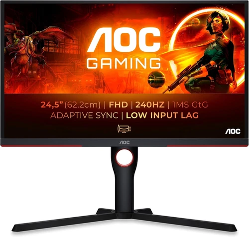 AOC 25G3ZM/BK 25" FHD 240 Hz, MPRT 0.5 ms FreeSync Premium, Monitor Gaming 1080P