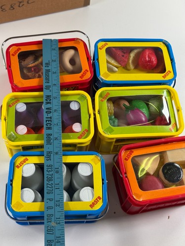 vtg 1985 NASTA Grocery Store Cart Crate Food w/ BOX milk bakery fruit cheese jui - Picture 4 of 12