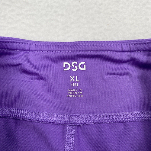 DSG Youth Girls Bike Shorts Size XL Violet Purple Mid Rise Performance - Picture 5 of 8