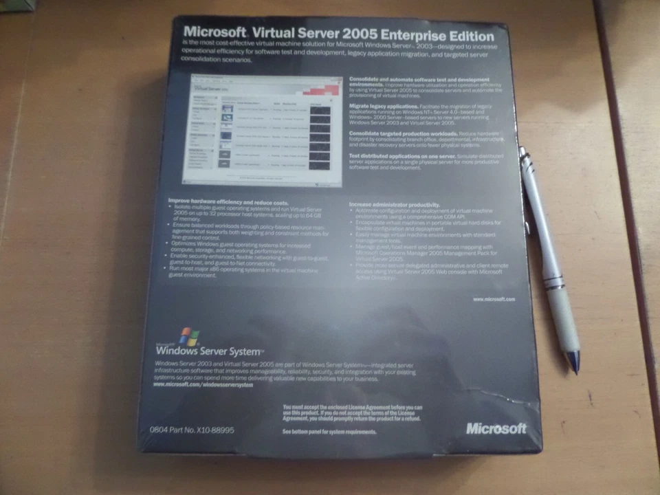 Microsoft Virtual Server 2005 Enterprise Edition NEW Still Sealed In Box - Image 2 of 4