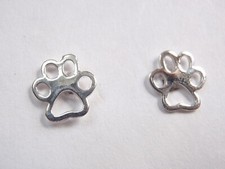 Dog Paw Prints Stud Earrings 925 Sterling Silver puppy