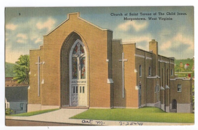 Morgantown WV Postcard West Virginia Church