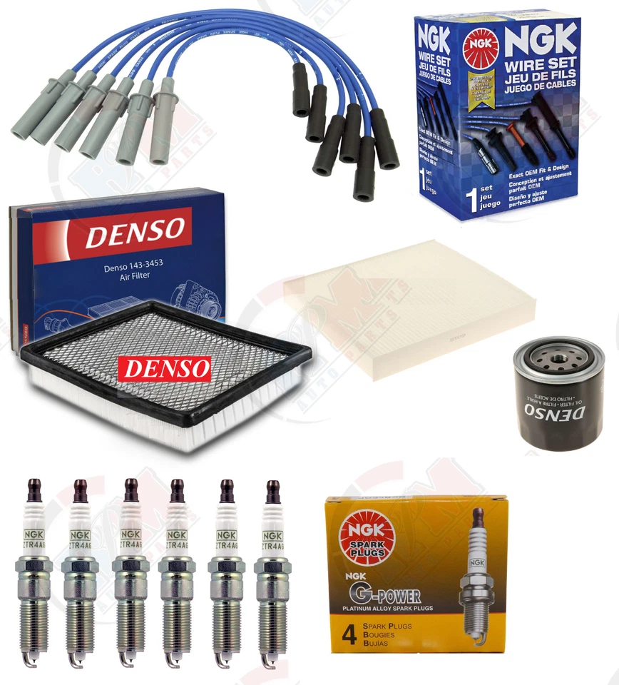 DENSO Filters Tune-Up kit NGK Spark Plugs Wires Set for Dodge Grand Caravan - Image 2 of 4