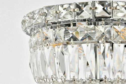 Crystal Chandelier Flush Mount Ceiling 4 Light Fixture Hallway Bathroom Bedroom - Picture 9 of 9