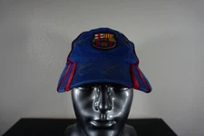 FC Barcelona Hat Adult One Size Blue Strap Back Logo Replica Player Signature
