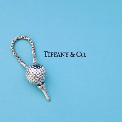 Tiffany ゴルフボールモチーフ キーリング Vintage Tiffany & Co. Sterling Silver Golf Club Golf Ball Keychain