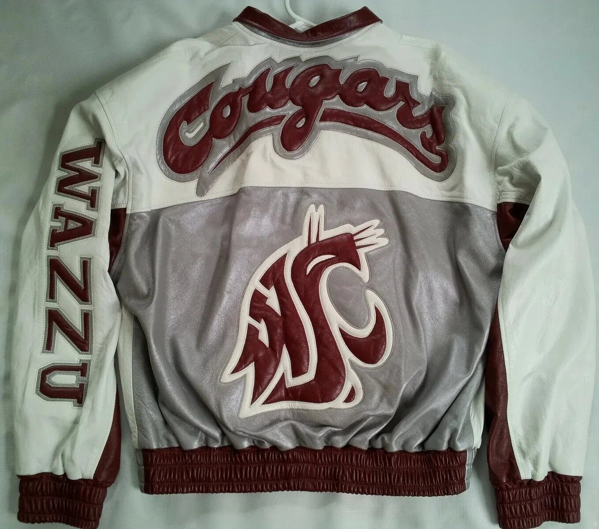 VINTAGE RARE ALL SPORTS WASHINGTON STATE COUGARS LEATHER JACKET IN SIZE M |  eBay