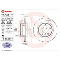 Brembo 2X Bremsscheibe Hinten 296 Voll FüR Bmw 1Er E81 E87 3Er E90 E92