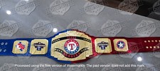 Texas Rangers World Series 2023 Champions Championship Belt Adult Size 2mm Brass