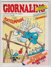 Il Giornalino 1984 Inserto,poster gigante Il Puffo Burlone,figurine. dd84