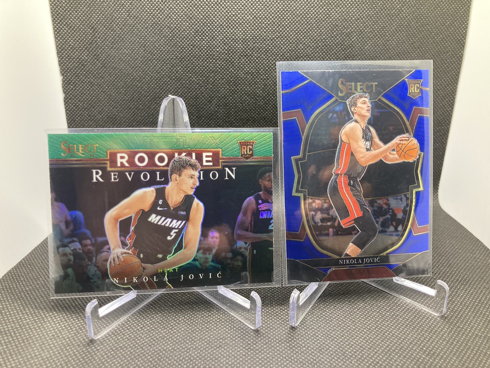 Nikola Jovic 2022-23 Select Rookie Revolution Green Prizm + Concourse Base 91