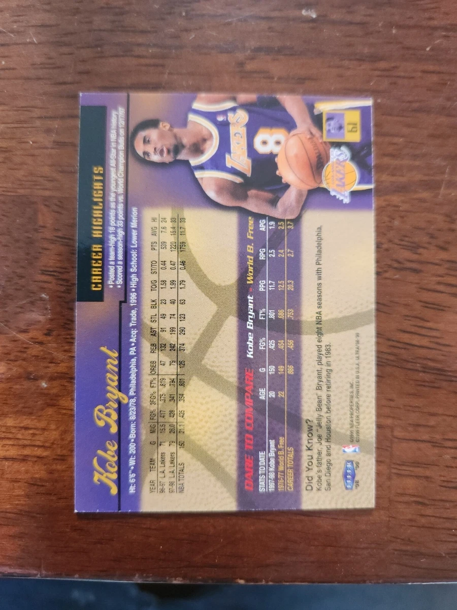 Fleer 1998-99 Ultra】№61 Kobe Bryant○-