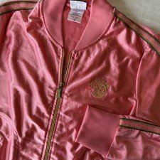 Everlast Girls Fight Club Women's Medium Pink/gold Satin Bomber Jacket Vintage