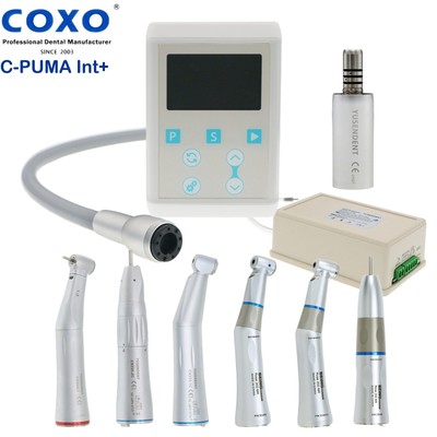 COXO Dental Electric LED Micro Motor INT+ 1:5 1:1 Fiber optic Contra Angles