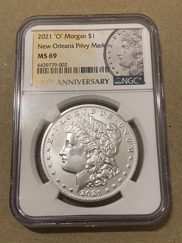 2021 'O' Privy Morgan Silver Dollar NGC MS 69