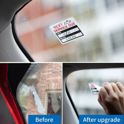 #ad 300PCS Oil Change Stickers Next Service Due Reminder Sticker Roll Window 2quot; X 2quot; $1.20