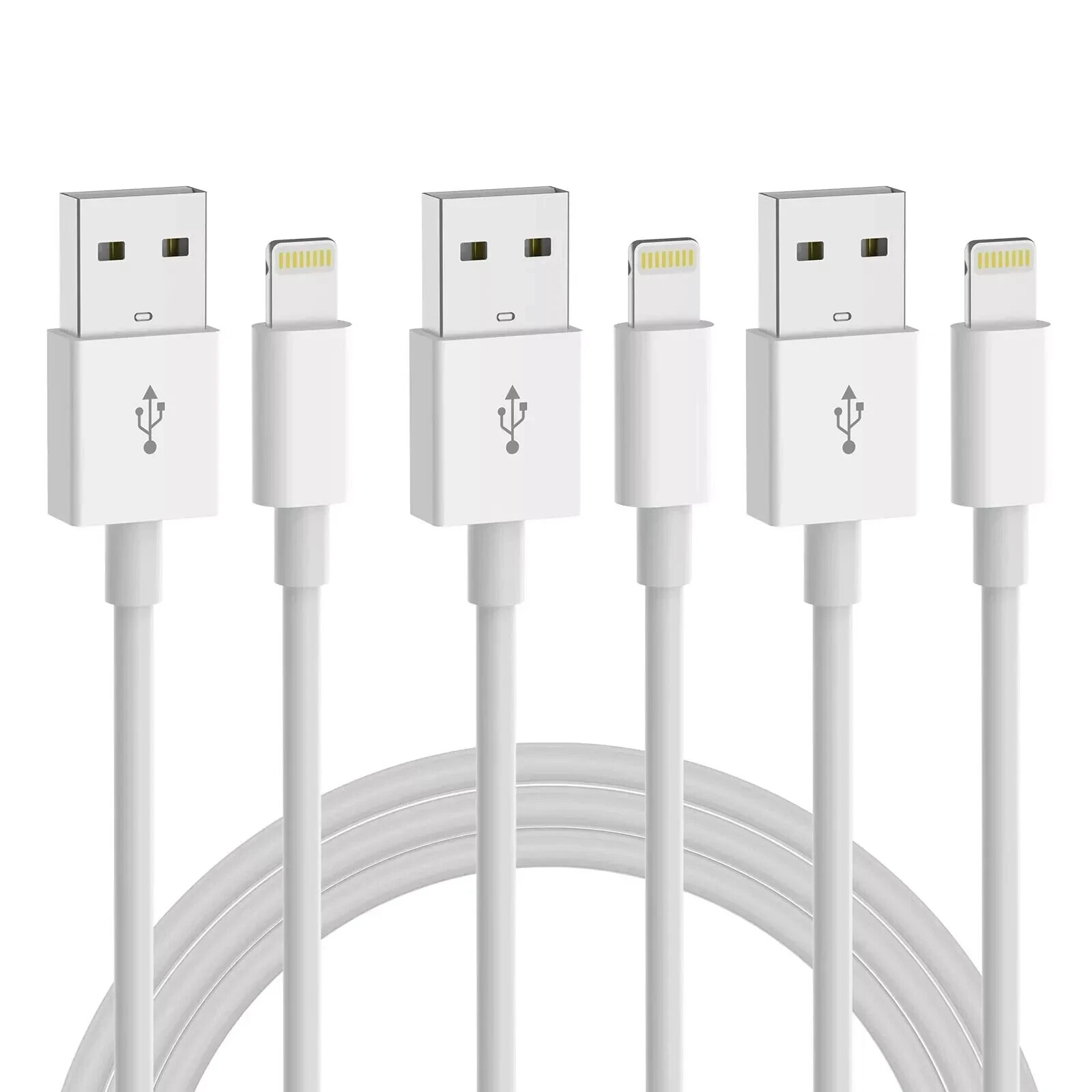 3-Pack 6ft Apple MFi Certified iPhone Charger Lightning Cable for Fast Charging & Data Sync-image