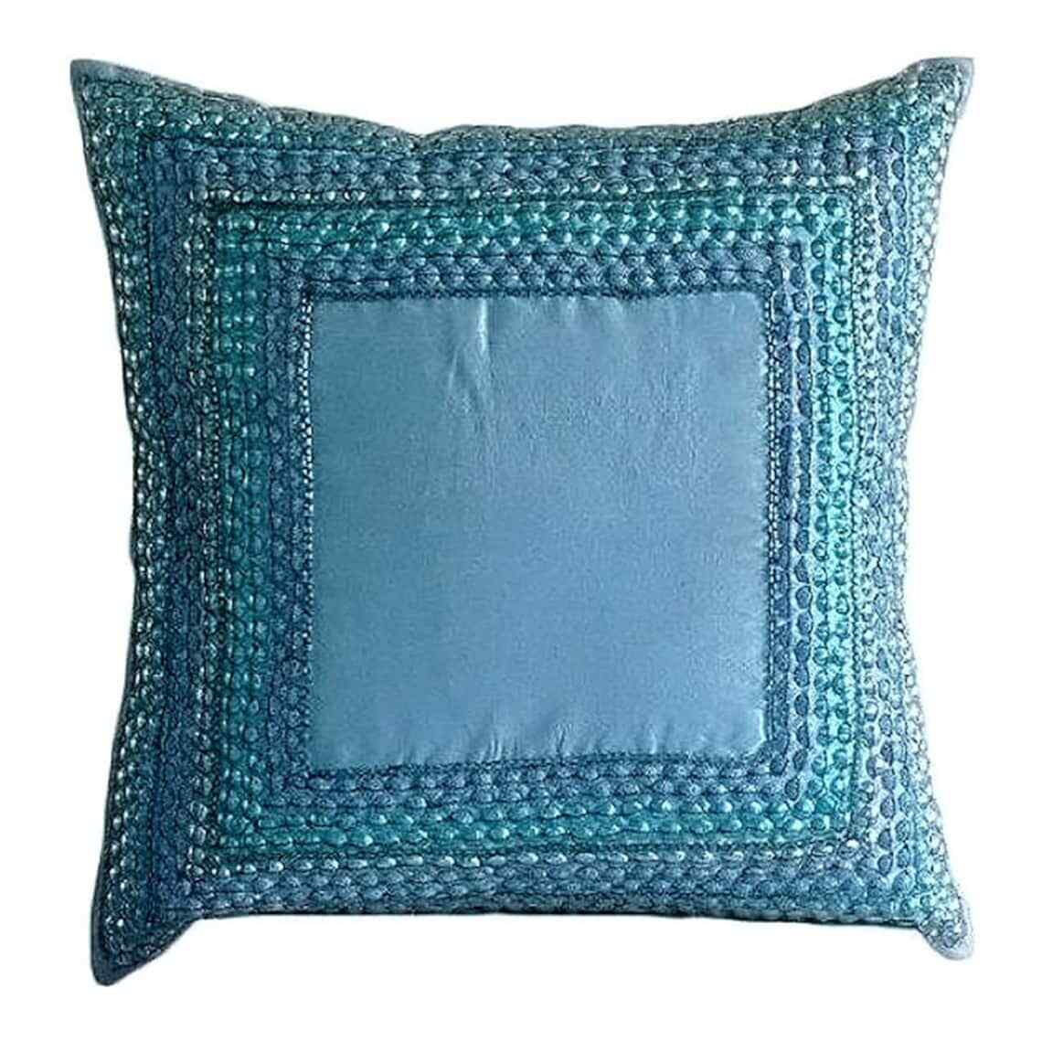 Square Couch Pillow Cover Blue 16