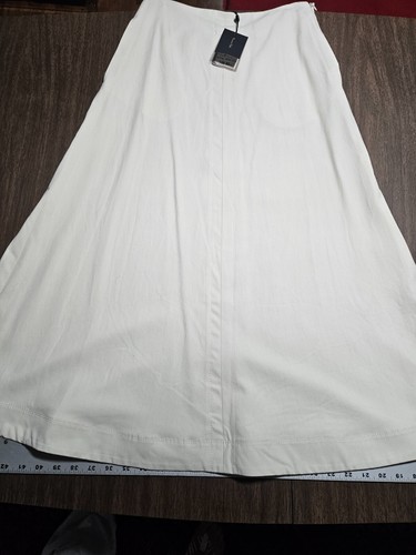 NWT Massimo Dutti Midi Skirt XS Flared Skirt With Pockets Topstitching Detail - Picture 7 of 15