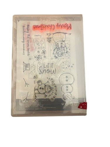 Juego de estampillas de fotopolímero de temporada de muñeco de nieve Stampin Up - Imagen 2 de 3
