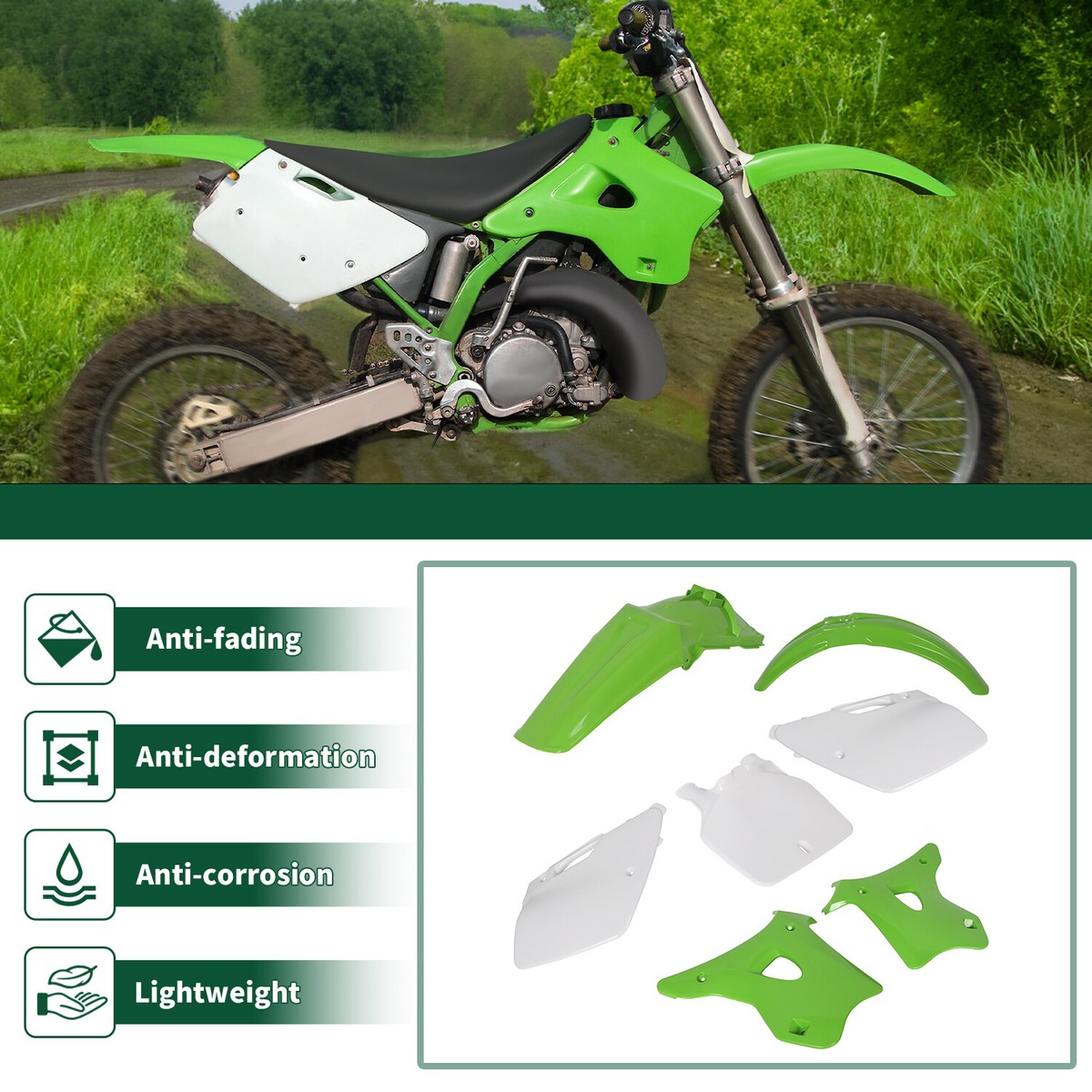 1999 Kx250 Graphics Acerbis Complete Plastic Kit 98 For Kawasaki