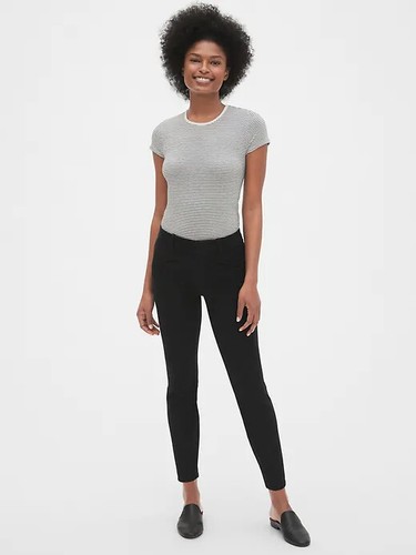 Gap Curvy Skinny Ankle Damenhose Größe 2 Petite – schwarz – neu mit Etikett