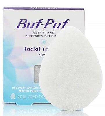 Buf-Puf Regular Facial Sponge, Dermatologist Developed, Removes Deep Down Dirt &