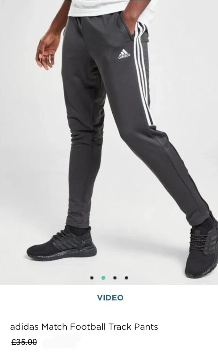 Adidas Match 3 Stripes Poly Fleece Track Pants Joggers Men s Size