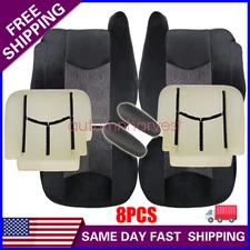 Driver/Passenger Cloth Cover/Foam Dark Gray For 2003-2007 Chevy Silverado 1500