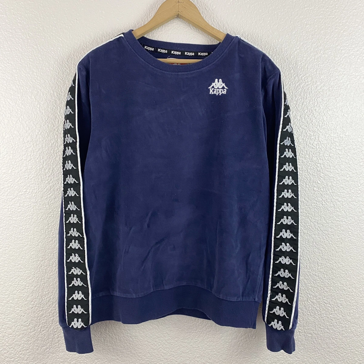 Kappa Sportswear Velour Sweatshirt Women s Size Medium Soccer Stripe