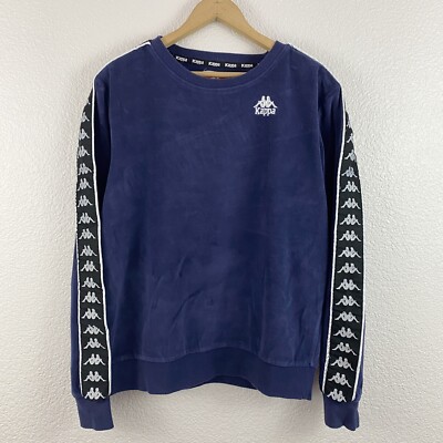 Kappa Sportswear Velour Sweatshirt Women's Size Medium Soccer Stripe