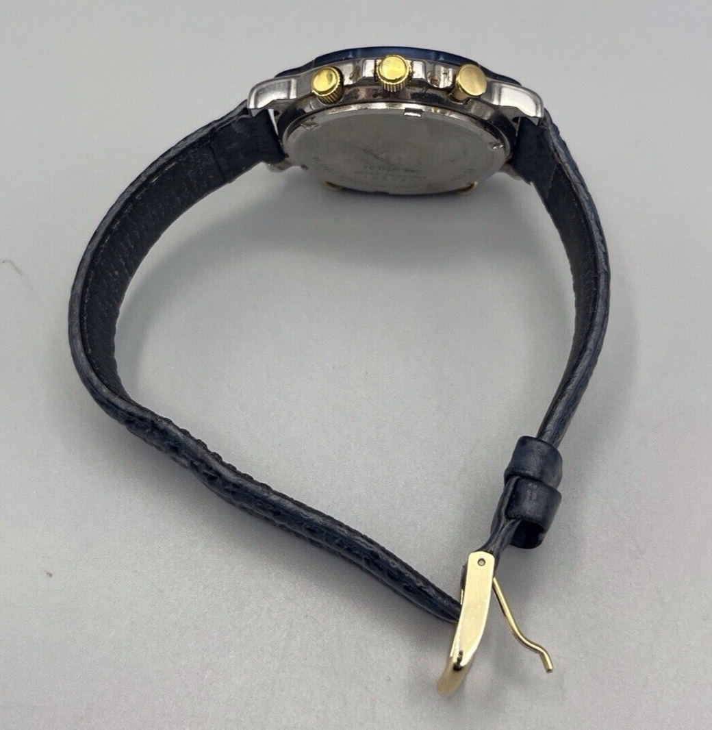 Vintage Seiko Quartz Olympic Watch 5T52-6B08 Mens Blue 38mm | eBay