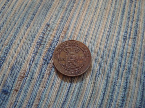 REGLA DE COBRE DE LOS PAÍSES BAJOS INDIAS ORIENTALES 1 CENTAVO 1856 WILLIAM 111 - Imagen 2 de 4