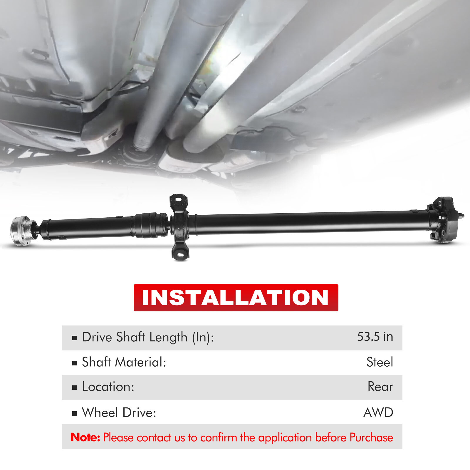 Rear Driveshaft Prop Shaft Assembly for Cadillac CTS 20082014 AWD Auto