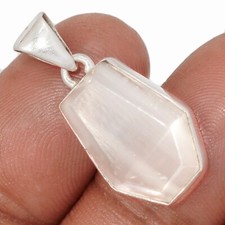 Coffin - Natural Selenite - Brazil 925 Sterli...