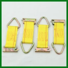 E-track 2"X6" Strap with D-Ring Truck Trailer Cargo Control Tie down -Set of 4