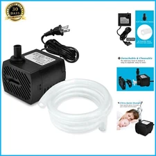 Ultra Quiet 80GPH Mini Submersible Water Pump with 2.2FT Tube for Aquariums