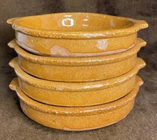 De Silva Glazed Terracotta Bowls Set Of 4 Vintage Italy 6” Diameter