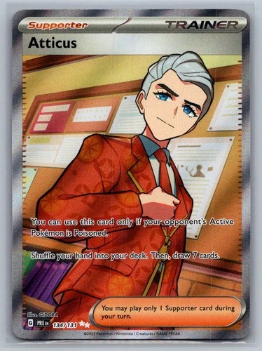Atticus - 134/131 134/131 Holo Ultra Rare SV: Prismatic Evolutions Pokemon NM
