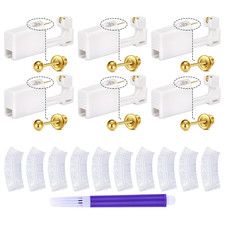 3 Pairs Ear Piercing Kit Gold Ear Piercing Gun Kit Disposable Self Piercing Earr