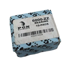 10PC PGN 6000-ZZ Deep Groove Ball Bearing Industrial Grade Sealed Bearings